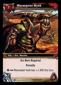 warcraft tcg the dark portal warmaster hork