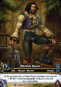 warcraft tcg extended art weldon barov ea