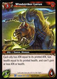 warcraft tcg fields of honor windstriker larun