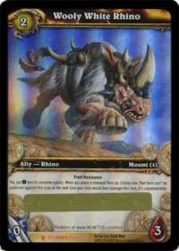 warcraft tcg loot cards wooly white rhino loot