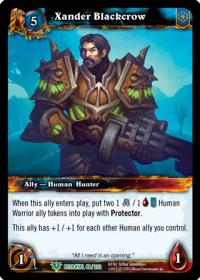 warcraft tcg betrayal of the guardian xander blackcrow