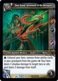 warcraft tcg black temple zhar doom greatstaff of the devourer