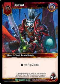 warcraft tcg foil hero cards zin sul foil hero