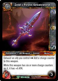 warcraft tcg tomb of the forgotten zoid s firelit greatsword