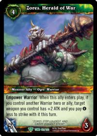 warcraft tcg tomb of the forgotten zores herald of war