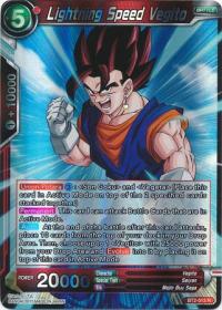 dragonball super card game bt2 union force lightning speed vegito bt2 013 r