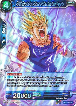 Final Explosion Prince of Destruction Vegeta BT3-036