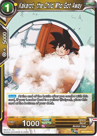 Kakarot, The Child Who Got Away BT3-091 (FOIL)