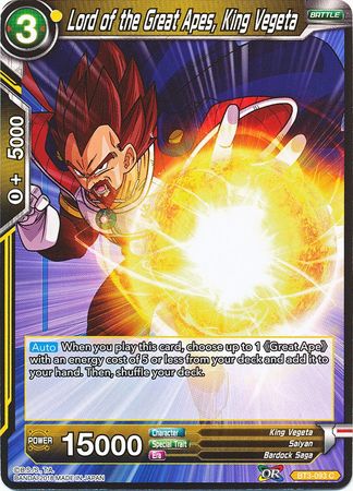 Lord of the Great Apes King Vegeta BT3-093 (FOIL)
