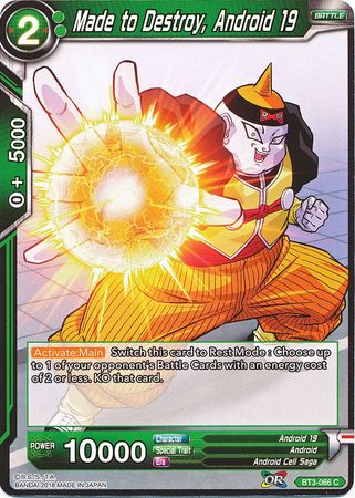 Made to Destroy, Android 19 BT3-066 (FOIL)