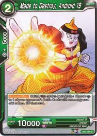 dragonball super card game bt3 cross worlds made to destroy android 19 bt3 066 foil