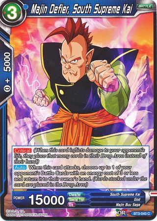 Majin Defier, South Supreme Kai BT3-040 (FOIL)