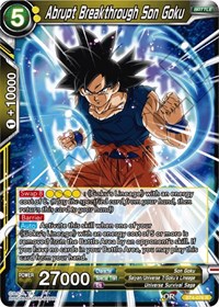 Abrupt Breakthrough Son Goku  BT4-076 R