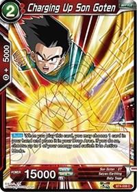 dragonball super card game bt4 colossal warfare charging up son goten bt4 008 foil