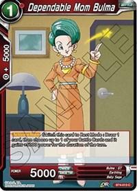 dragonball super card game bt4 colossal warfare dependable mom bulma bt4 013 foil