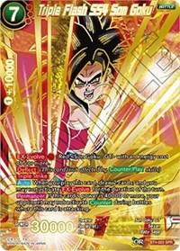 dragonball super card game bt4 colossal warfare triple flash ss4 son goku bt4 003 spr