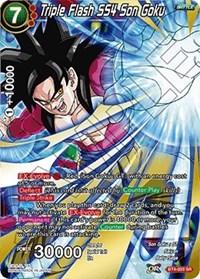 dragonball super card game bt4 colossal warfare triple flash ss4 son goku bt4 003 sr