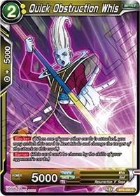 dragonball super card game bt5 miraculous revival quick obstruction whis bt5 090 foil