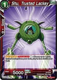 dragonball super card game bt5 miraculous revival shu trusted lackey bt5 017 foil