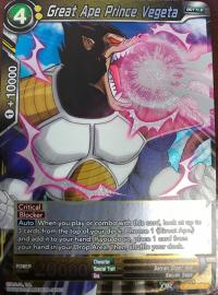 dragonball super card game dragonball super promos great ape prince vegeta p 042 pr