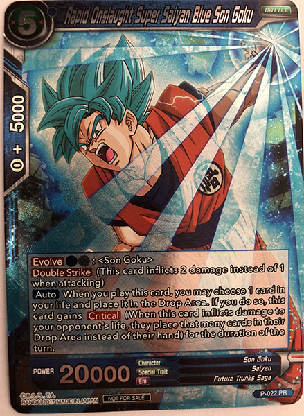 Rapid Onslaught Super Saiyan Blue Son Goku P-022 PR