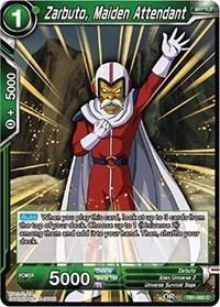 dragonball super card game tb1 tournament of power zarbuto maiden attendant tb1 060 foil