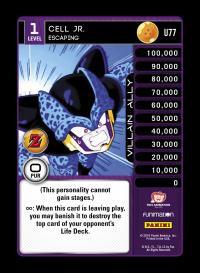 dragonball z awakening cell jr escaping foil