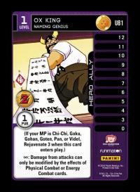 dragonball z awakening ox king naming genius foil