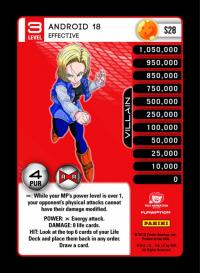 dragonball z evolution android 18 effective foil