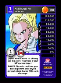 dragonball z evolution android 18 smirking foil