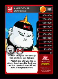 dragonball z evolution android 19 unimpressed foil