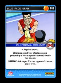 dragonball z evolution blue face grab foil