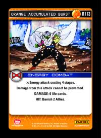 dragonball z evolution orange accumulated burst foil