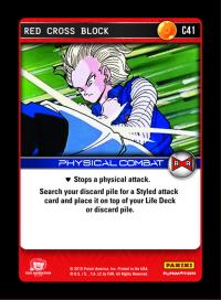 dragonball z evolution red cross block foil