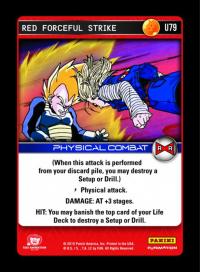 dragonball z evolution red forceful strike foil