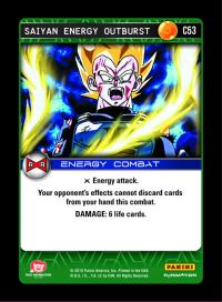 dragonball z evolution saiyan energy outburst foil