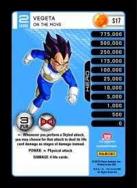 dragonball z evolution vegeta on the move foil