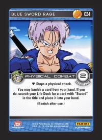 dragonball z perfection blue sword rage foil