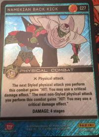 dragonball z perfection namekian back kick foil