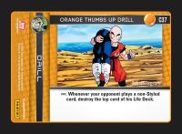 dragonball z perfection orange thumbs up drill foil