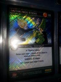 dragonball z perfection saiyan face strike foil