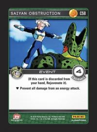 dragonball z perfection saiyan obstruction foil