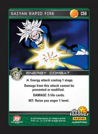 dragonball z perfection saiyan rapid fire foil