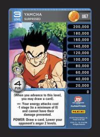 dragonball z perfection yamcha surprised foil