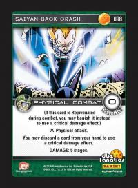 dragonball z perfection saiyan back crash foil