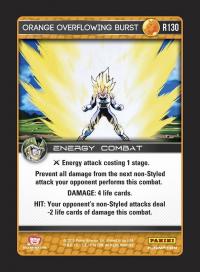 dragonball z perfection orange overflowing burst foil