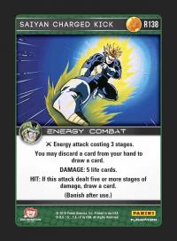 dragonball z perfection saiyan charged kick foil