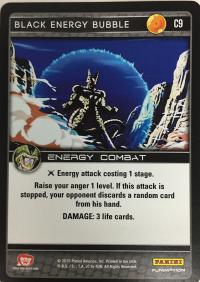 dragonball z perfection black energy bubble foil