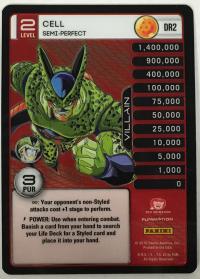 dragonball z perfection cell semi perfect dr2 hi tech foil