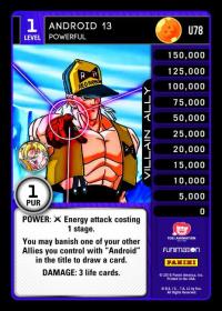 dragonball z vengeance android 13 powerful foil